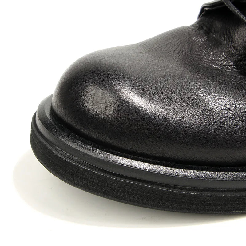 Soft Leather Mens Formal Shoes Luxury Quality Comfortable Brand Handmade Retro Genuine Leather Daily Wedding Social Shoes Male