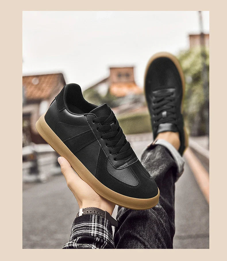 Invisible Height-Increasing Shoes 8cm German Training Shoes for Men, Summer Breathable Casual Sneakers, Genuine Leather Retro Versatile Forrest Gump Shoes 6cm
