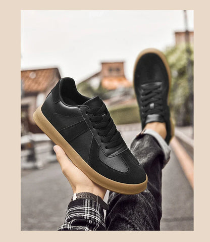 Invisible Height-Increasing Shoes 8cm German Training Shoes for Men, Summer Breathable Casual Sneakers, Genuine Leather Retro Versatile Forrest Gump Shoes 6cm