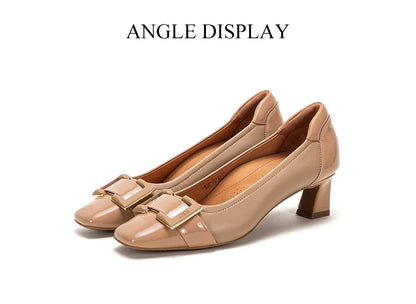 Women's High Heels 2026 New High Quality Sheepskin Black High Heels Commuting Evening Shoes