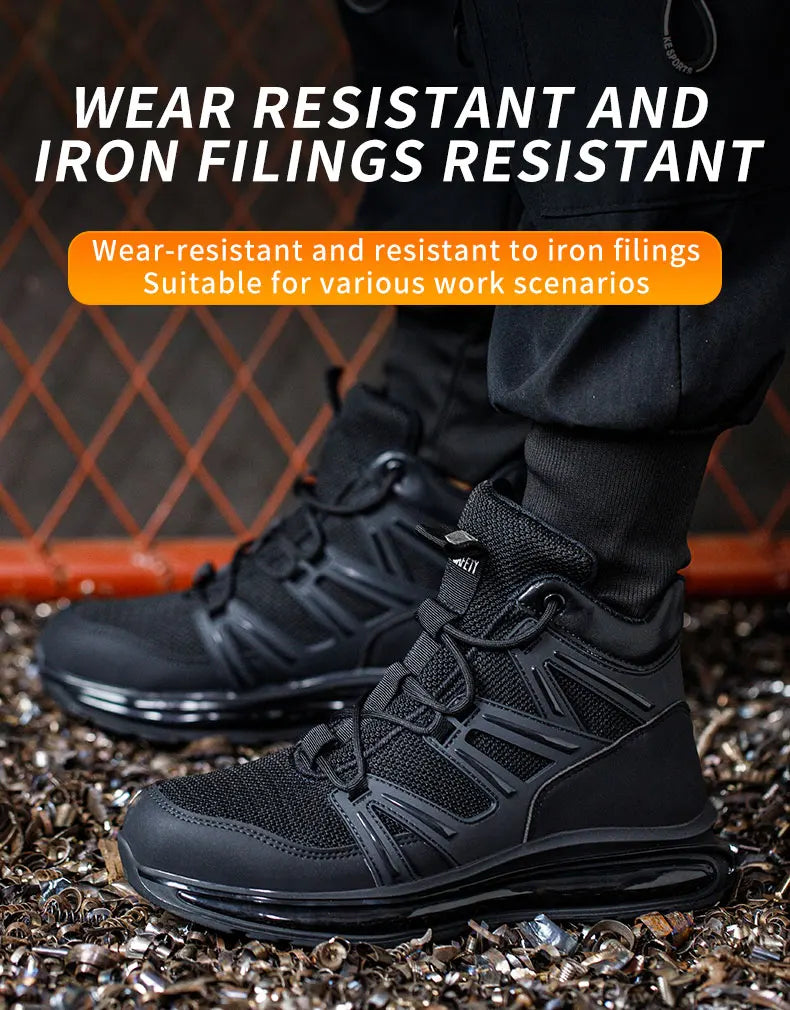 Men Work Safety Shoes Anti-smashing Steel Toe Cap Working Boots Construction Indestructible Work Soft-Soled Sneakers Men Shoes