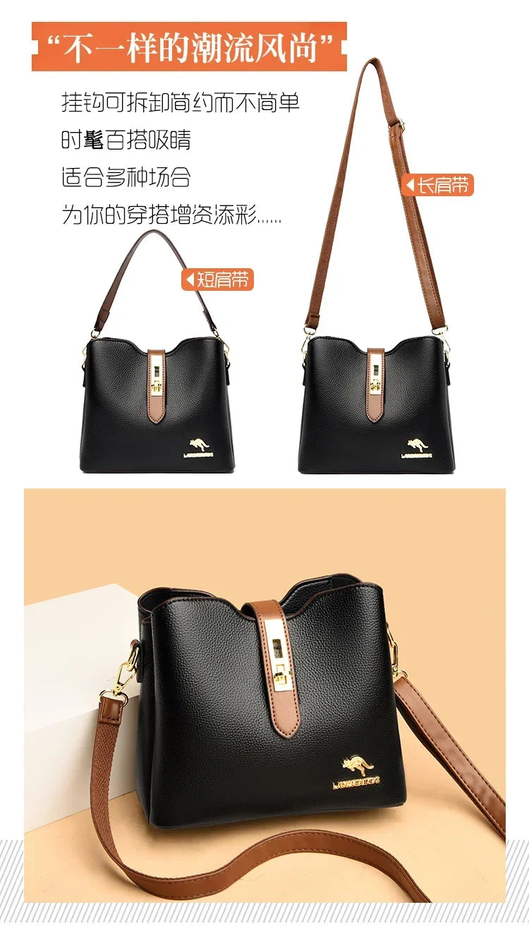 New High-quality Large Capacity PU Classic Women's Shoulder Bags 2025 Fashion Concise Light Luxury Versatile Style Crossbody Bag