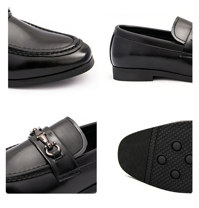 Classic Formal Leather Shoes Men Retro Party Social Office Leather Shoes Man Trend Men's Dress Shoes Casual Business Loafers Man