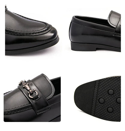 Classic Formal Leather Shoes Men Retro Party Social Office Leather Shoes Man Trend Men's Dress Shoes Casual Business Loafers Man