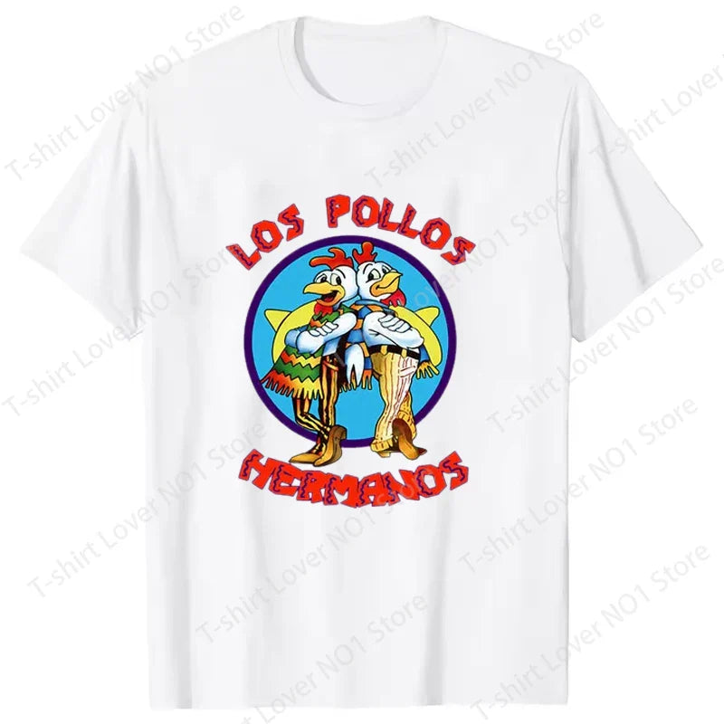 Summer Men's Short Sleeved  Breaking Bad LOS POLLOS Chicken Brothers Printed Casual T-shirt for Women Men High Quality t shirts