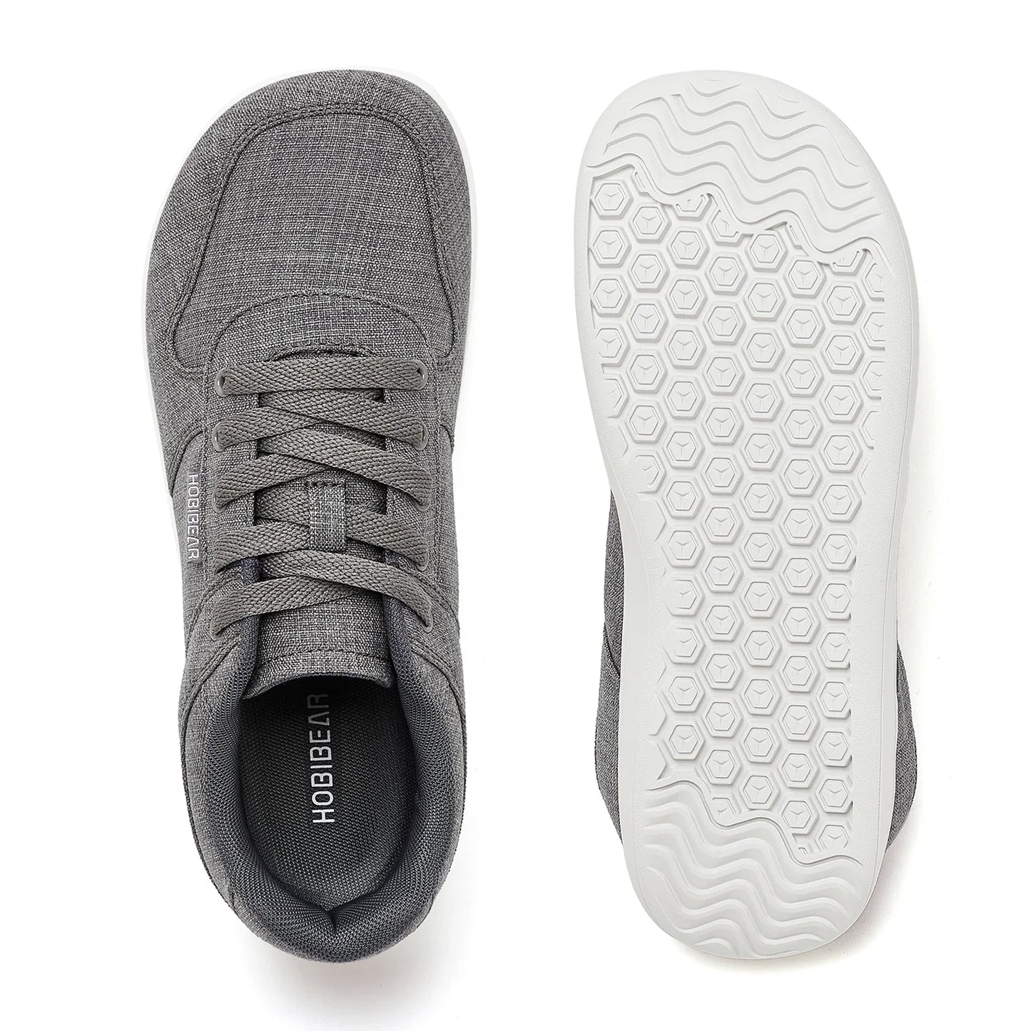 Unisex Barefoot Shoes for Men Women Wide Minimalist Walking Sneakers Lace-Up Outdoor Lightweight Running Shoes