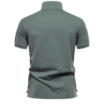 New Design Gradient Printed Cotton Blend Polo Shirts for Men Short Sleeve Summer Fashion Mens Polos