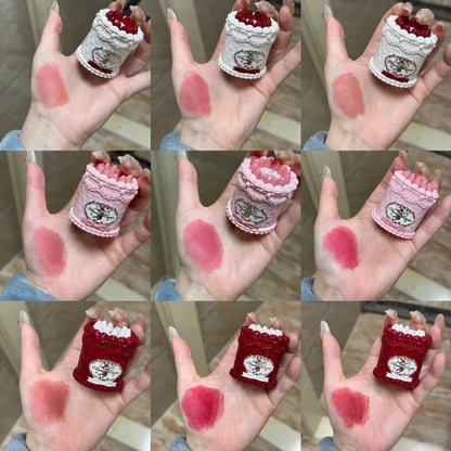 Flower Knows Strawberry Cupid Velvet Matte Lip Cream Pressed Powder Liquid Blush Set Long Lasting Lightweight Makeup