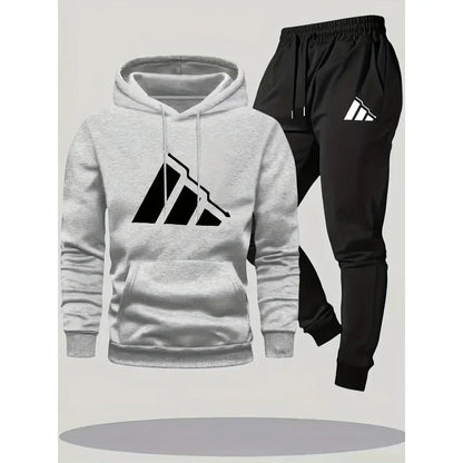 Family Matching Hoodie Set Parent Child Cotton Two Piece Outfit Black White Logo Print Casual Loungewear Comfortable