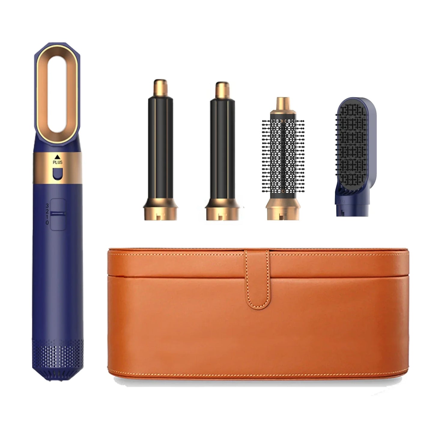 5 In 1 Professional Hair Dryer Hot Air Comb Brush With Curling Iron And Hair Straightener For Salon Quality Hair Styling