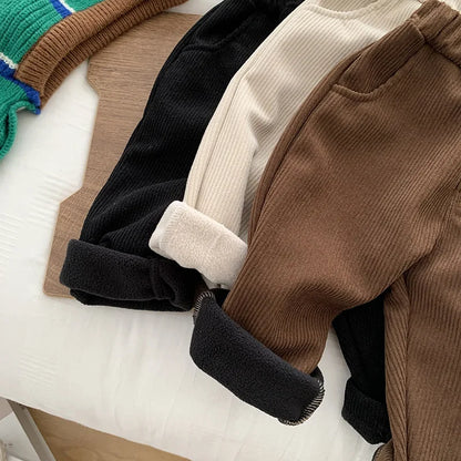 Spring Autumn Solid Kids Boys Straight Pants Fashion Children Clothing Trousers Brief Jeans for 1-6 Years