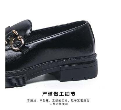 Men's Leather Loafers Slip On Office Casual Business Leather Shoes For Men Wedding Oxford Shoes Male Party Formal Derby Shoe Man