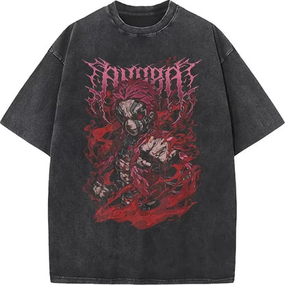 Graphic Washed T-shirts Women’s Men's Clothing  Harajuku Y2K Oversized Cotton Half-sleeve Tops