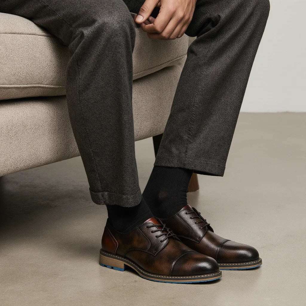 Retro Men Derby Shoes Men Casual shoes Fashion Men Leather Shoes