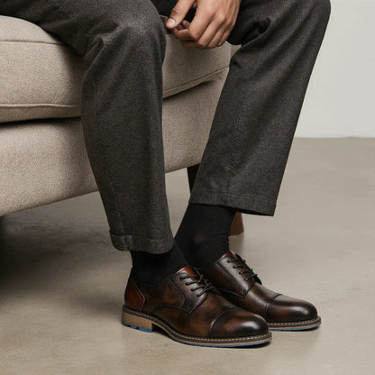 Retro Men Derby Shoes Men Casual shoes Fashion Men Leather Shoes