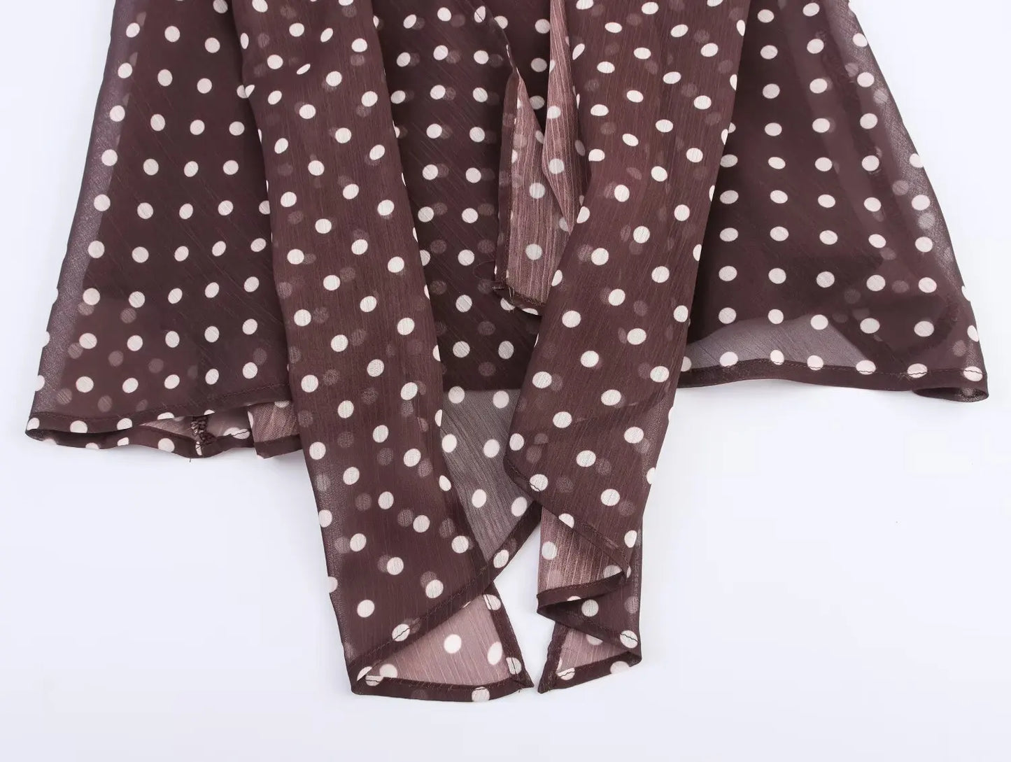 2025 New Women's Clothing European and American Style Versatile Backless Suspender Polka Dot Halter Neck Top