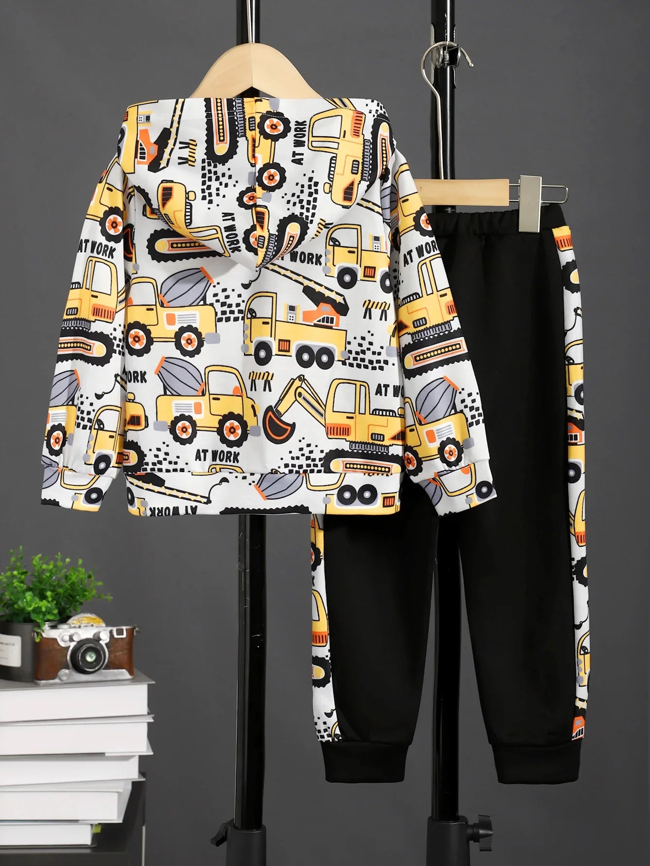 2PCS Kids Boy Clothes Set Cartoon Patte Hooded Long Sleeve Hoodie+Pants Autumn Fashion Trend Sports Outfit for Children 4-7Year