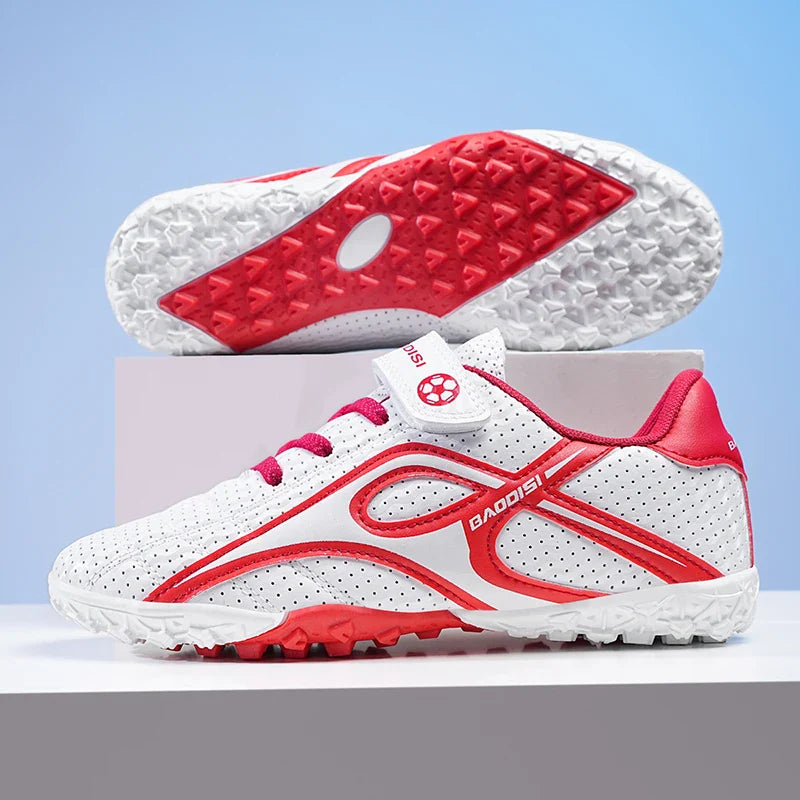 Kids Soccer Shoes Boys Grils Football Boots Non-Slip Training Indoor Outdoor Unisex Athletic Shoes Breathable Ultralight Sports