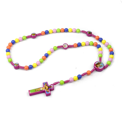 Rosary for kids Hand Woven Children Necklace Christian Catholic Jesus Christ Man Necklace Favourite