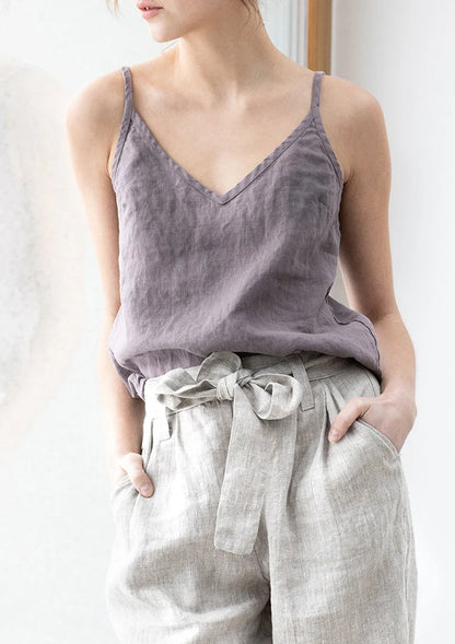 Vintage Cotton Linen Women's Summer Tank Top Sleeveless Harajuku Basic Cuasal Female Top For Girls Camisole Women Clothing