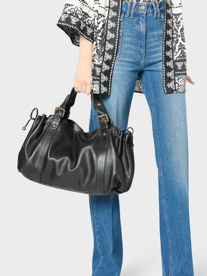 2025 Sac à main à bandoulière Simple pour femmes, sac Boston élégant et polyvalent, sac de travail intérieur en Polyester doux
