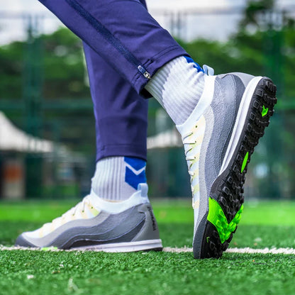 Men's Sports Football Shoes Fg/Ag Long Nail Adult Artificial Grassland Durable Training Specific Shoes High-Tops Non Slip Shoes