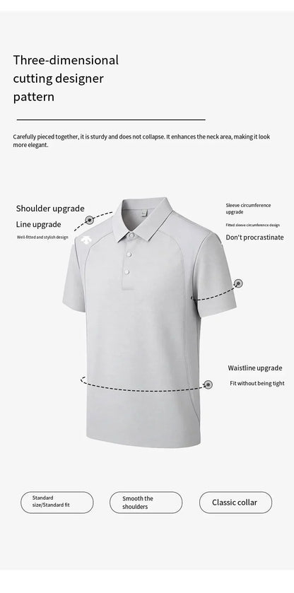 men's new summer brand short sleeves seamless polo shirt lapel printing high quality patchwork t-shirt leisure sports men's wear