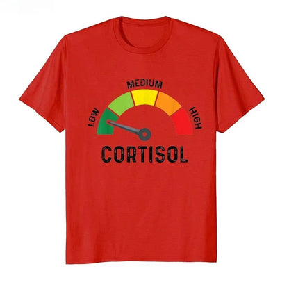 Summer Men's Low Cortisol Letter Printed Round Neck T-shirt 100%Cotton Neutral High Quality Loose Sports Short Sleeve Large Size