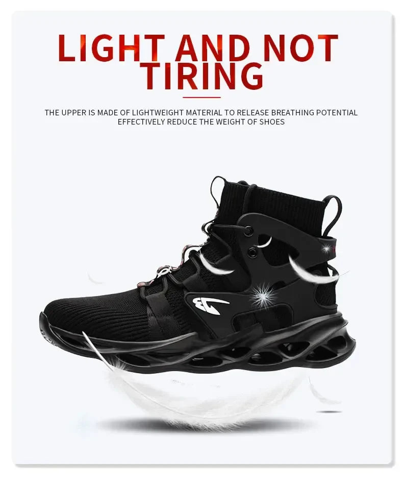 2024 New Safety Shoes Puncture-Proof Work Sneakers Lightweight Work Shoes Men Steel Toe Shoes Safety Boots Indestructible Shoes