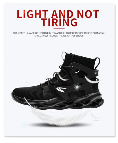 2024 New Safety Shoes Puncture-Proof Work Sneakers Lightweight Work Shoes Men Steel Toe Shoes Safety Boots Indestructible Shoes