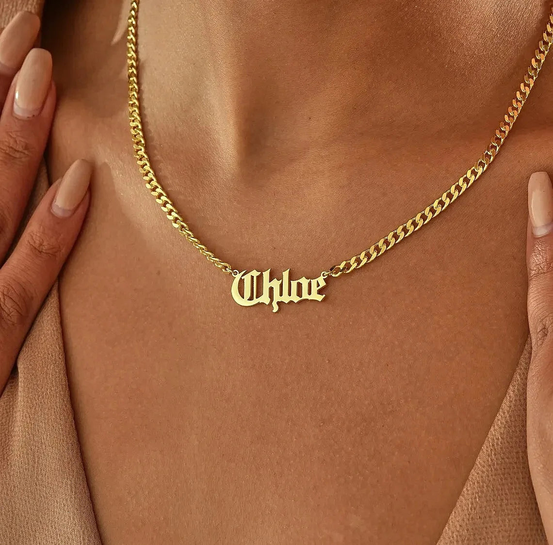 Custom Chain Men Name Pendant Customized Necklaces Women Cuban Chains Premium Stainless Steel Necklace Fashion Jewelry Gift