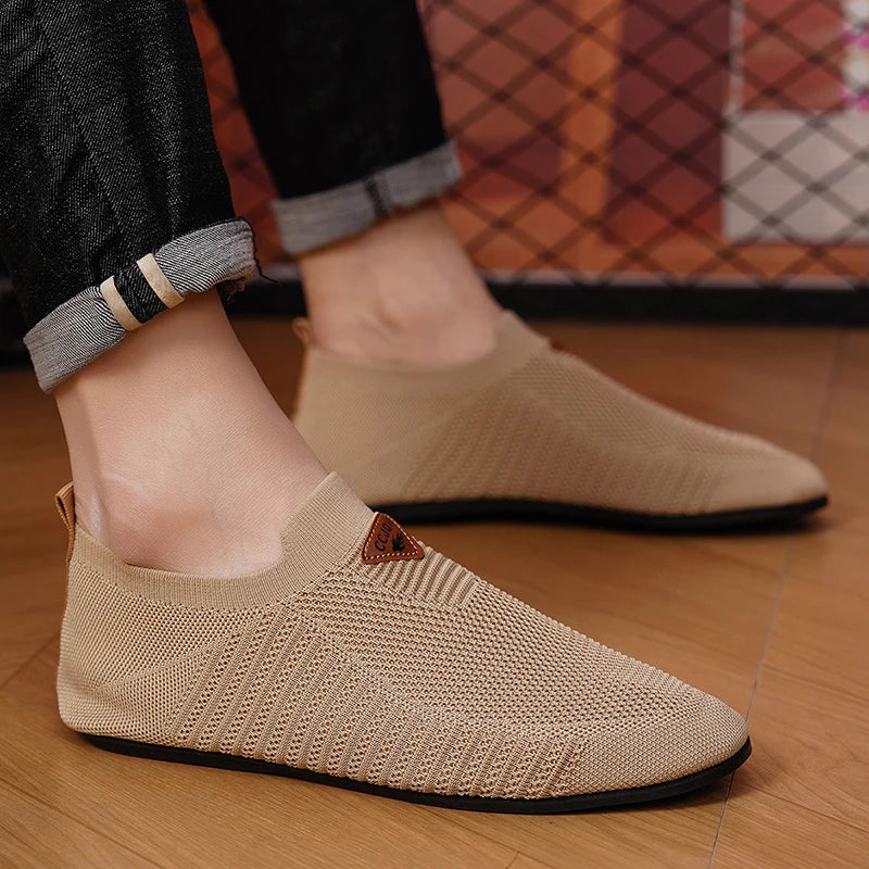 Men's Shoes Breathable Thin Bottom Light Driving Loafers Casual Socks Shoes Men Slippers Comfortable Walking Mens Shoes