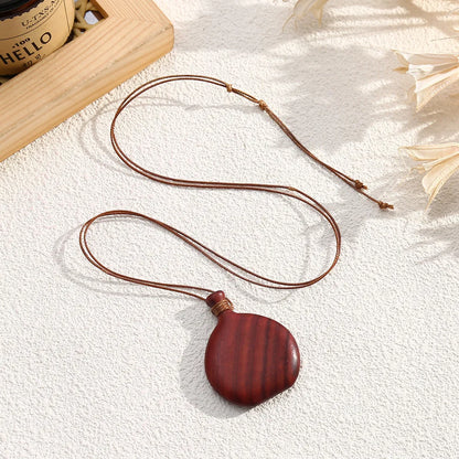 Wooden Water Bottle Pendant Necklace for Women Fashion Sweater Chain Fashion Jewelry Gift Accessories Wholesale