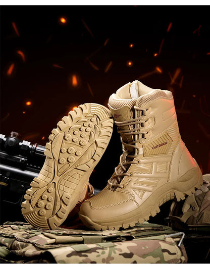 New Winter Men's Boots Outdoor Anti-Slip Men's Desert Boots Comfortable Autumn Men Work Ankle Boots High Top Motorcycle Boots