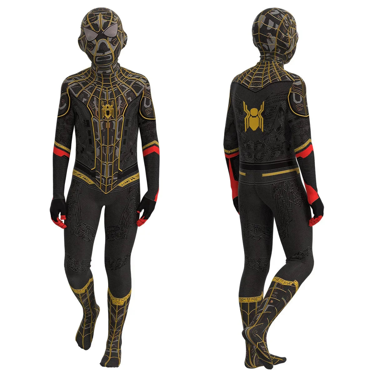 Kids Superhero Spider Costume Spandex Jumpsuit Halloween Cosplay Costumes Bodysuit Kids Separation Party Set Jumpsuit Halloween