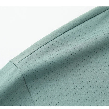 Men's Premium Textured Polo Shirt Seamless Half Zipper Crocodile Print Short Sleeve Summer Lapel T-Shirt Classic Men's Clothing