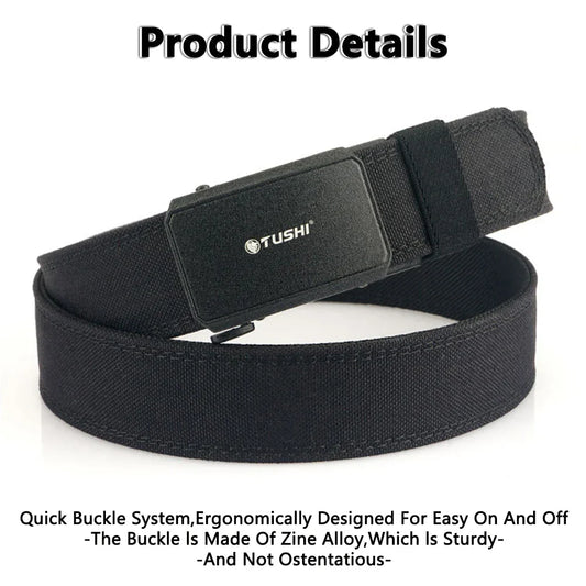 Automatic Buckle Comfortable Nylon Military Gun Belt Outdoor Hunting Multifunctional IPSC Tactical Canvas Belt Men Belt
