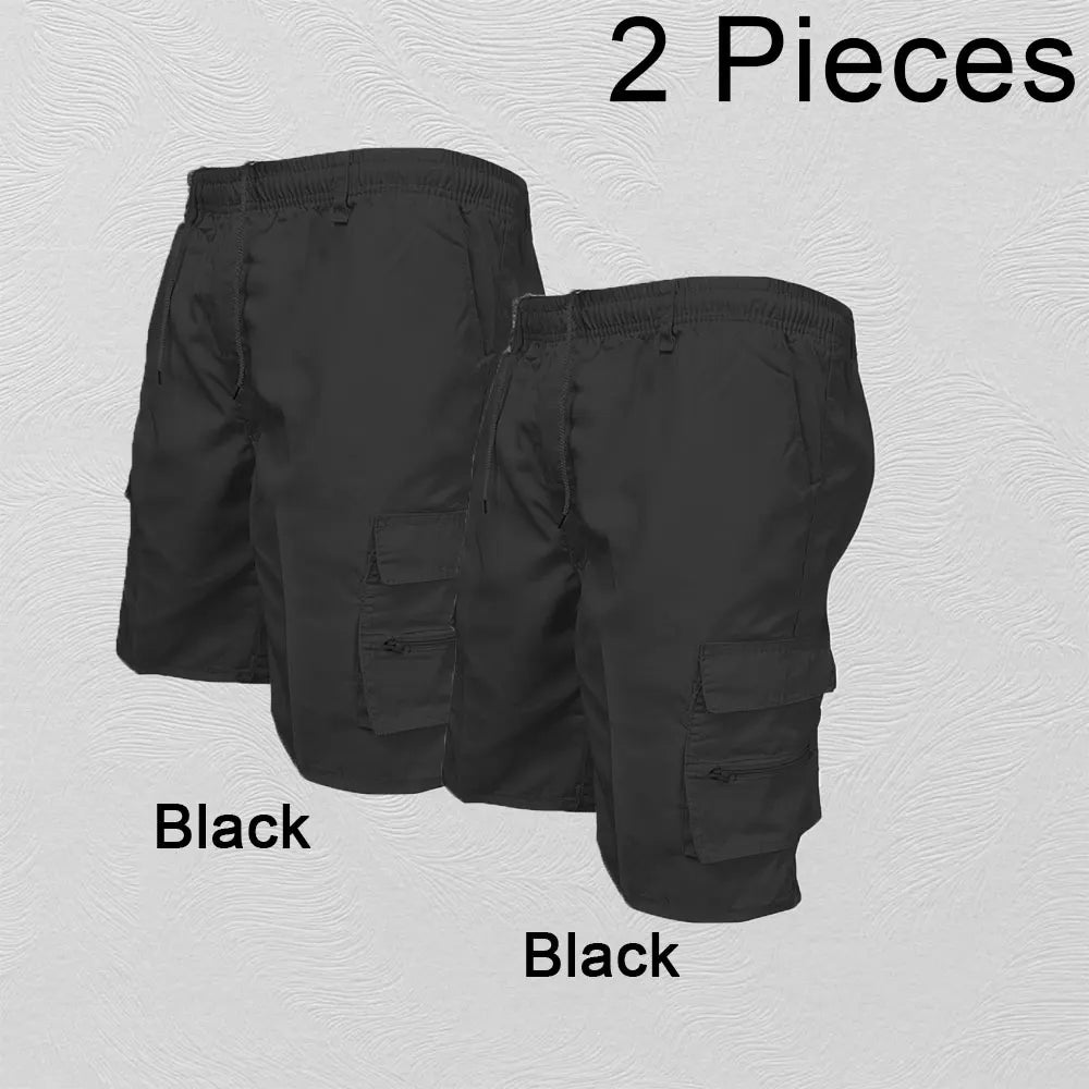 Fashion Men's Cargo Shorts Mens Casual Pants Casual Big Pocket Sports Slacks Cargo Panels Trousers Plus Size for Male