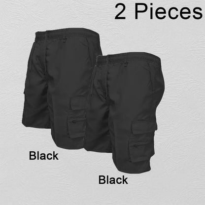 Fashion Men's Cargo Shorts Mens Casual Pants Casual Big Pocket Sports Slacks Cargo Panels Trousers Plus Size for Male