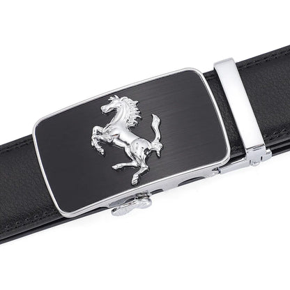 Automatic Buckle Men's Leather Belts Formal Eagle Horse Belt for Men Luxury Designer Brands Male Waist Strap Fashion Accessories