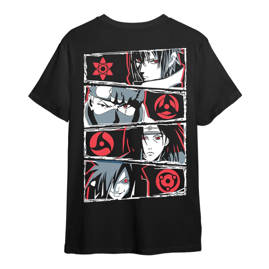 Anime Peripherals,The Latest Summer "Naruto" Character Ink-splash Style T-shirts, Casual Short Sleeves for Adults and Children