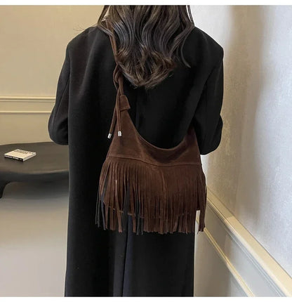 Fringed Interior Compartment Tote Bags Sewing Thread Large Capacity 2024 Hot Sale Bags for Women Zipper Pu Women's Handbags