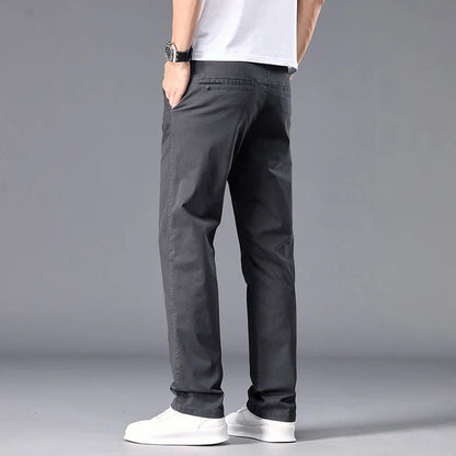 Brand Autumn New Stretch Men Casual Pants Straight Business Dress Formal Trousers Work Fashion Male Comfort Pants
