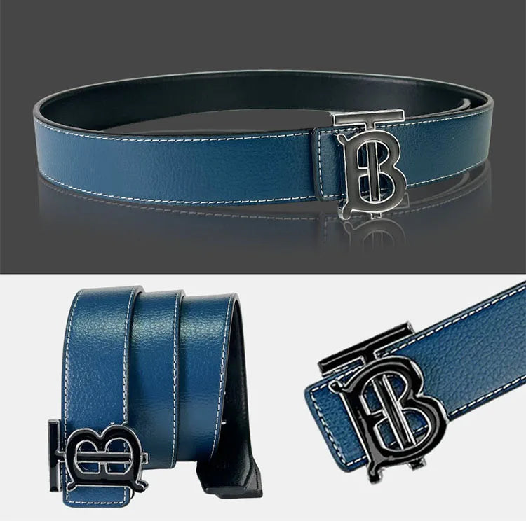 Men's Silver PU Leather Business Belt Cool Style Multi-Color for Jeans Dress Pants Office Wear