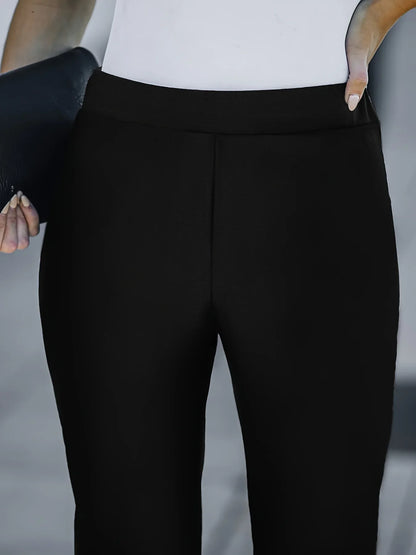 Elegant and gentle street style hot pleated design flared pants