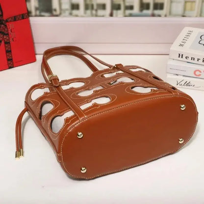 High-end Brand Women's Handbag Fashion Hollow 2025 New Large Capacity Simple Shoulder Bag