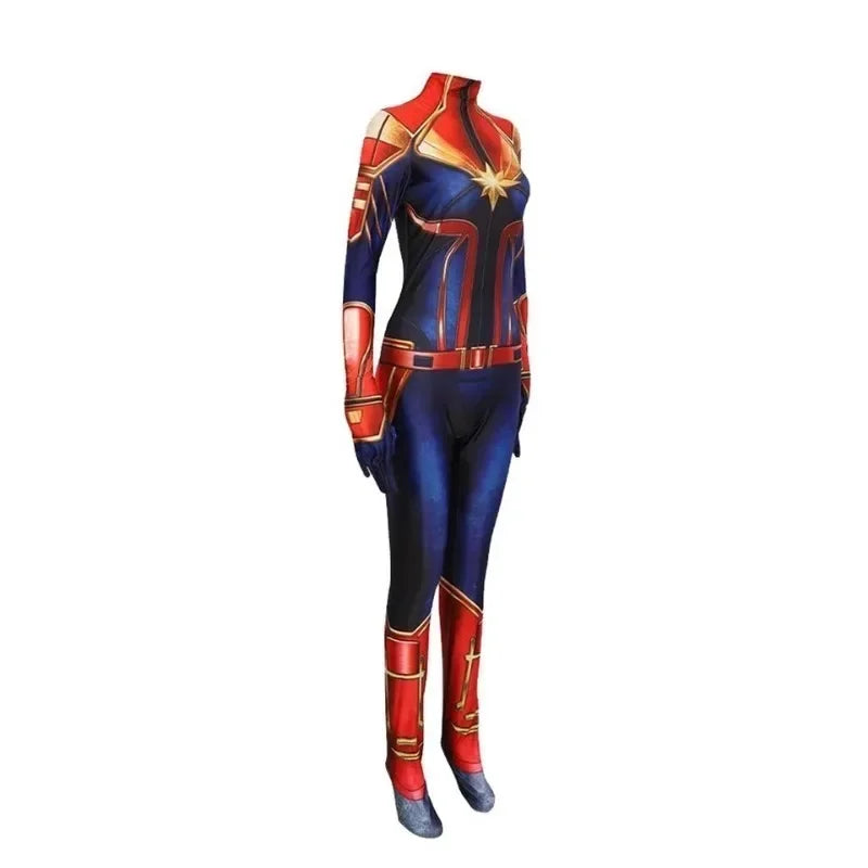 Movie Captain Cosplay Costume Women Superhero Cos Stage Jumpsuit Halloween Carnival Role Play Party Zentai Kids Adult