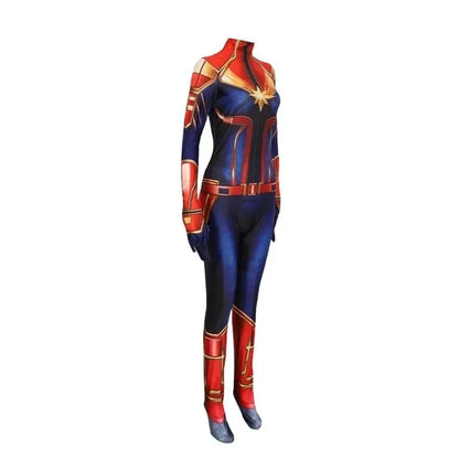 Movie Captain Cosplay Costume Women Superhero Cos Stage Jumpsuit Halloween Carnival Role Play Party Zentai Kids Adult