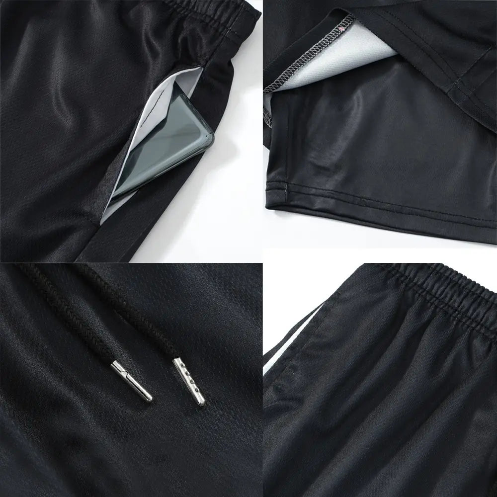 Anime Short Gyms Bilayer 2-in-1 Sports Shorts For Men Sweat-absorbent