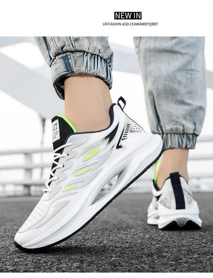 Men's Breathable Sports Shoes Spring New Mesh Casual Fashion Versatile Trendy Men's Shoes Summer Running Shoes Suitable for Outdoor Sports